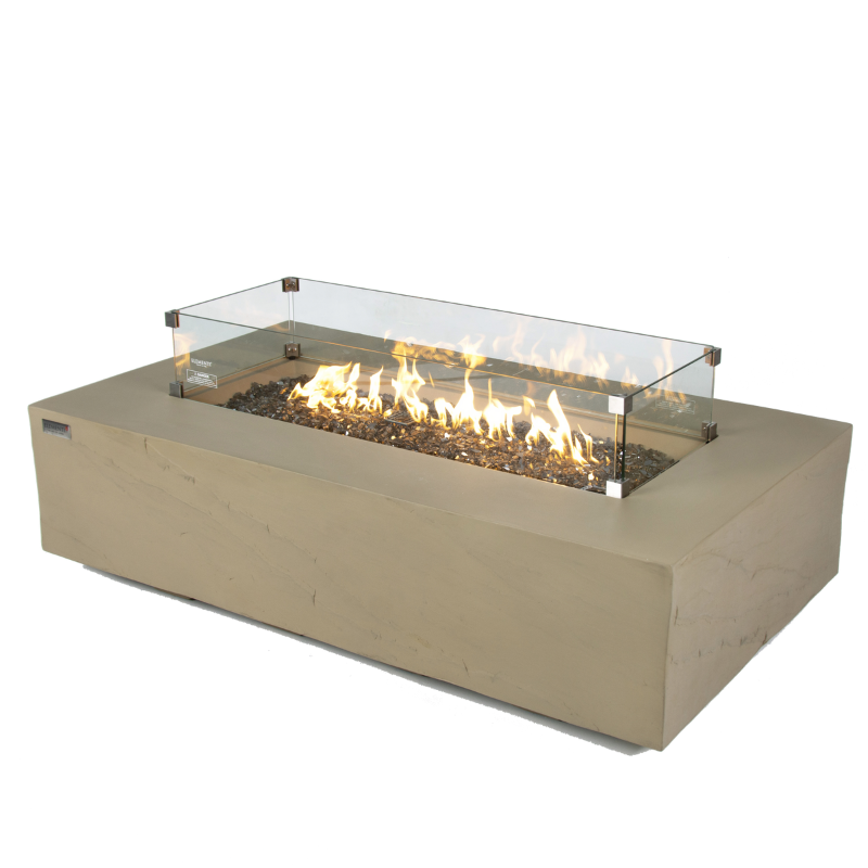 Elementi Plus - Colorado Rectangular Concrete Fire Pit Table - OFG410SY