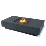 Elementi Plus - Cannes Rectangular Concrete Fire Pit Table - OFG416DG