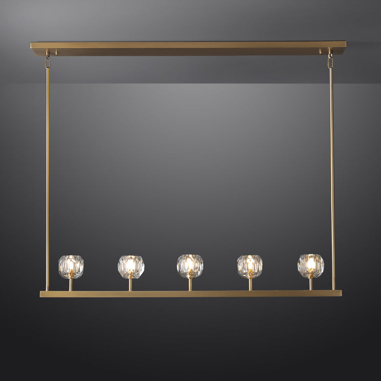 BOULA  DE Crystal Ball Linear Chandelier 48"