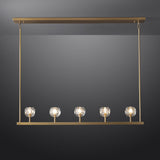 BOULA  DE Crystal Ball Linear Chandelier 48"