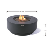 Elementi Plus - Nimes Round Concrete Fire Pit Table - OFG414DG