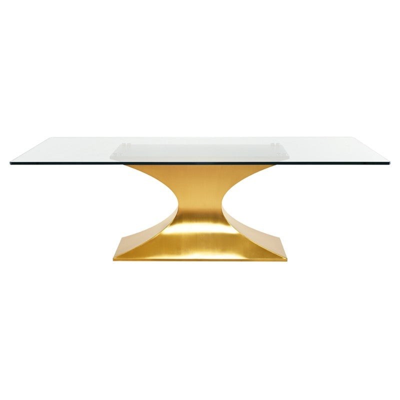 Nuevo Living Praetorian 78" Dining Table in Gold HGSX224