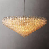 CHIARE Glass Tiered Round Chandelier 61"