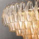 CHIARE Glass Tiered Round Chandelier 47"