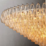 CHIARE Glass Tiered Round Chandelier 61"