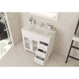 Laviva Nova 36" White Bathroom Vanity with White Ceramic Basin Countertop 31321529-36W-CB