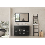 Laviva Nova 48" Espresso Bathroom Vanity with White Ceramic Basin Countertop 31321529-48E-CB