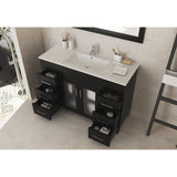 Laviva Nova 48" Espresso Bathroom Vanity with White Ceramic Basin Countertop 31321529-48E-CB