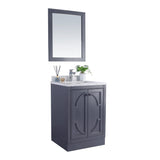 Laviva Odyssey 24" Maple Grey Bathroom Vanity with Black Wood Marble Countertop 313613-24G-BW