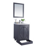 Laviva Odyssey 24" Maple Grey Bathroom Vanity with Black Wood Marble Countertop 313613-24G-BW