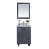 Laviva Odyssey 24" Maple Grey Bathroom Vanity with White Carrara Marble Countertop 313613-24G-WC