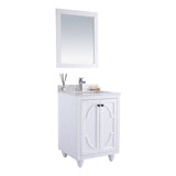 Laviva Odyssey 24" White Bathroom Vanity with White Quartz Countertop 313613-24W-WQ