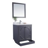 Laviva Odyssey 30" Maple Grey Bathroom Vanity with Black Wood Marble Countertop 313613-30G-BW