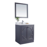 Laviva Odyssey 30" Maple Grey Bathroom Vanity with Black Wood Marble Countertop 313613-30G-BW