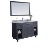 Laviva Odyssey 48" Maple Grey Bathroom Vanity with White Stripes Marble Countertop 313613-48G-WS