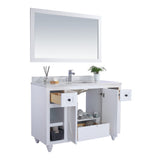 Laviva Odyssey 48" White Bathroom Vanity with Matte White VIVA Stone Solid Surface Countertop 313613-48W-MW