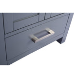 Laviva Wilson 24" Grey Bathroom Vanity with Matte Black VIVA Stone Solid Surface Countertop 313ANG-24G-MB