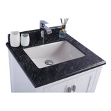 Laviva Wilson 24" White Bathroom Vanity with Black Wood Marble Countertop 313ANG-24W-BW