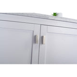 Laviva Wilson 36" White Bathroom Vanity with Matte Black VIVA Stone Solid Surface Countertop 313ANG-36W-MB