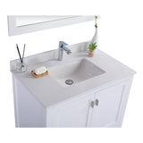 Laviva Wilson 36" White Bathroom Vanity with White Quartz Countertop 313ANG-36W-WQ