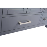 Laviva Wilson 48" Grey Bathroom Vanity with Matte Black VIVA Stone Solid Surface Countertop 313ANG-48G-MB