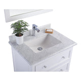 Laviva Luna 30" White Bathroom Vanity with White Carrara Marble Countertop 313DVN-30W-WC