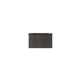 Laviva Legno 24" Carbon Oak Bathroom Vanity with Matte Black VIVA Stone Solid Surface Countertop 313LGN-24CR-MB