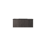 Laviva Legno 36" Carbon Oak Bathroom Vanity with Matte Black VIVA Stone Solid Surface Countertop 313LGN-36CR-MB