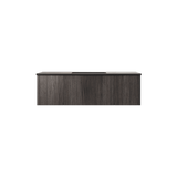 Laviva Legno 48" Carbon Oak Bathroom Vanity with Matte Black VIVA Stone Solid Surface Countertop 313LGN-48CR-MB