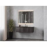 Laviva Legno 48" Carbon Oak Bathroom Vanity with Matte Black VIVA Stone Solid Surface Countertop 313LGN-48CR-MB