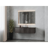 Laviva Legno 54" Carbon Oak Bathroom Vanity with Matte Black VIVA Stone Solid Surface Countertop 313LGN-54CR-MB