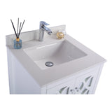 Laviva Mediterraneo 24" White Bathroom Vanity with White Quartz Countertop 313MKSH-24W-WQ