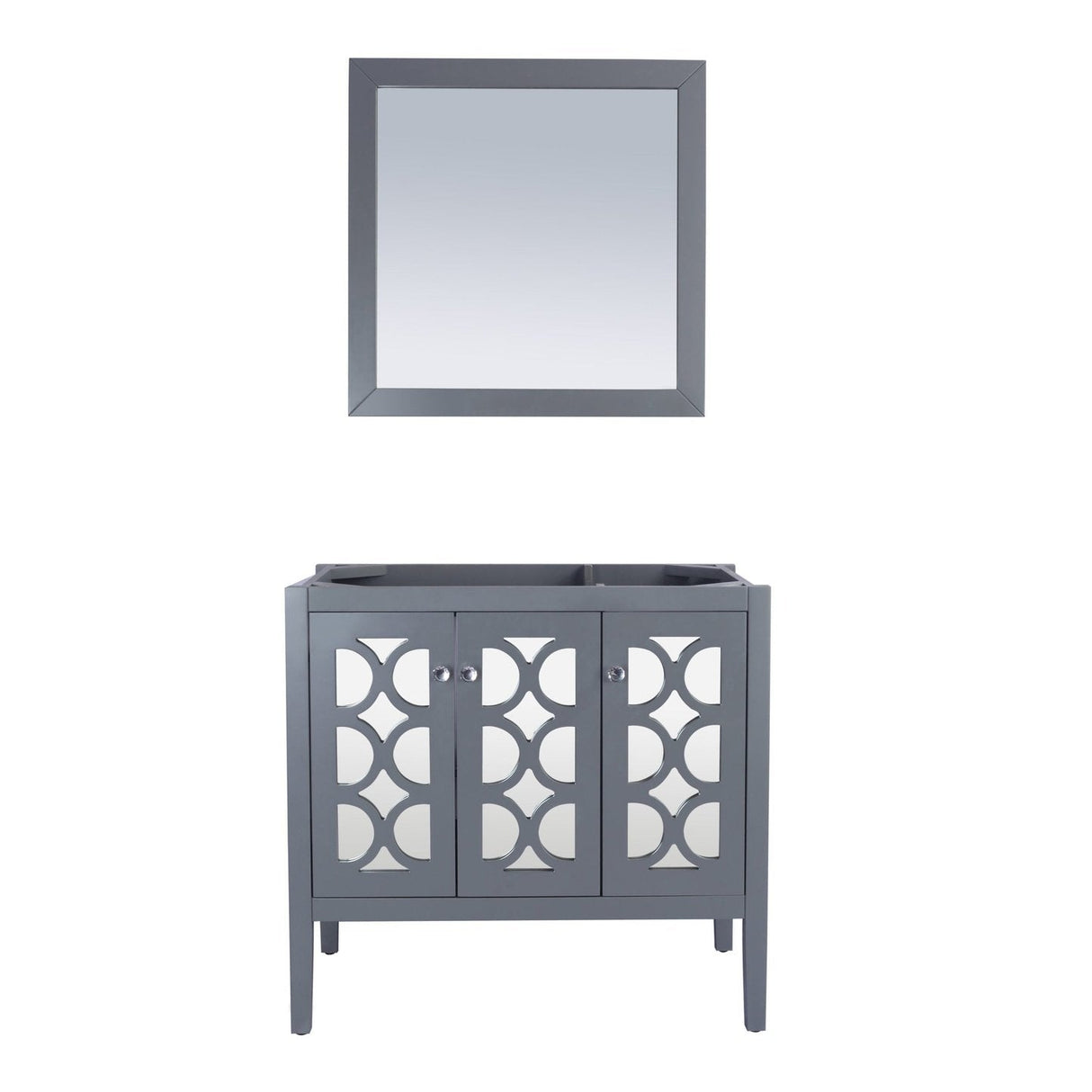 Laviva Mediterraneo 36" Grey Bathroom Vanity Cabinet 313MKSH-36G