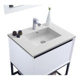 Laviva Alto 30" White Bathroom Vanity with Matte White VIVA Stone Solid Surface Countertop 313SMR-30W-MW