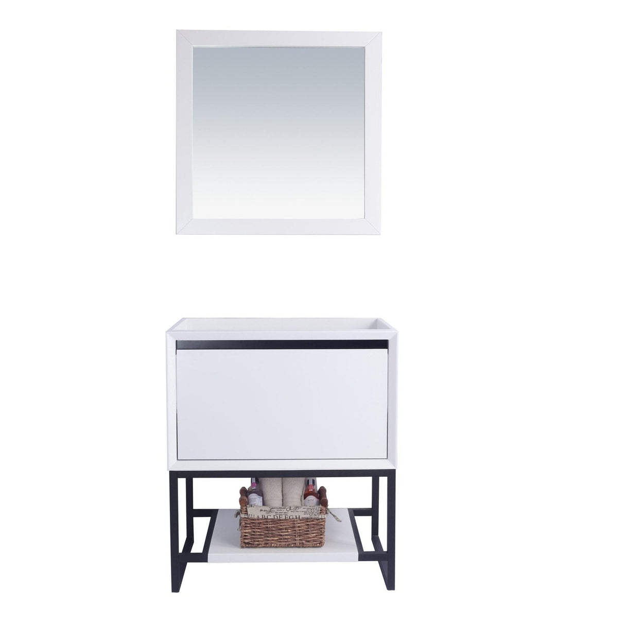 Laviva Alto 30" White Bathroom Vanity Cabinet 313SMR-30W