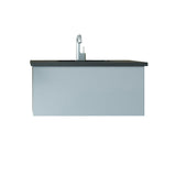 Laviva Vitri 36" Fossil Grey Bathroom Vanity with VIVA Stone Matte Black Solid Surface Countertop 313VTR-36FG-MB