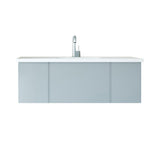 Laviva Vitri 48" Fossil Grey Bathroom Vanity with VIVA Stone Matte White Solid Surface Countertop 313VTR-48FG-MW