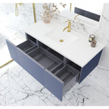 Laviva Vitri 48" Nautical Blue Bathroom Vanity with VIVA Stone Matte White Solid Surface Countertop 313VTR-48NB-MW