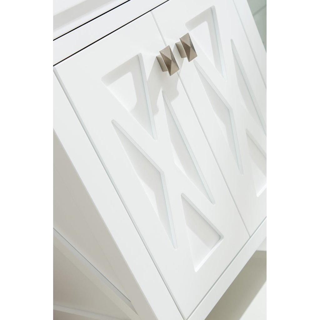 Laviva Wimbledon 24" White Bathroom Vanity with Matte Black VIVA Stone Solid Surface Countertop 313YG319-24W-MB