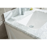 Laviva Wimbledon 24" White Bathroom Vanity with White Carrara Marble Countertop 313YG319-24W-WC