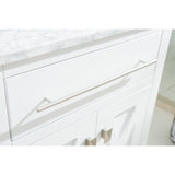 Laviva Wimbledon 24" White Bathroom Vanity with White Carrara Marble Countertop 313YG319-24W-WC