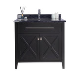 Laviva Wimbledon 36" Espresso Bathroom Vanity with Black Wood Marble Countertop 313YG319-36E-BW