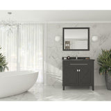 Laviva Wimbledon 36" Espresso Bathroom Vanity with Black Wood Marble Countertop 313YG319-36E-BW