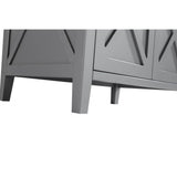 Laviva Wimbledon 36" Grey Bathroom Vanity with Matte Black VIVA Stone Solid Surface Countertop 313YG319-36G-MB