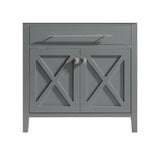 Laviva Wimbledon 36" Grey Bathroom Vanity Cabinet 313YG319-36G