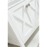 Laviva Wimbledon 36" White Bathroom Vanity with White Carrara Marble Countertop 313YG319-36W-WC