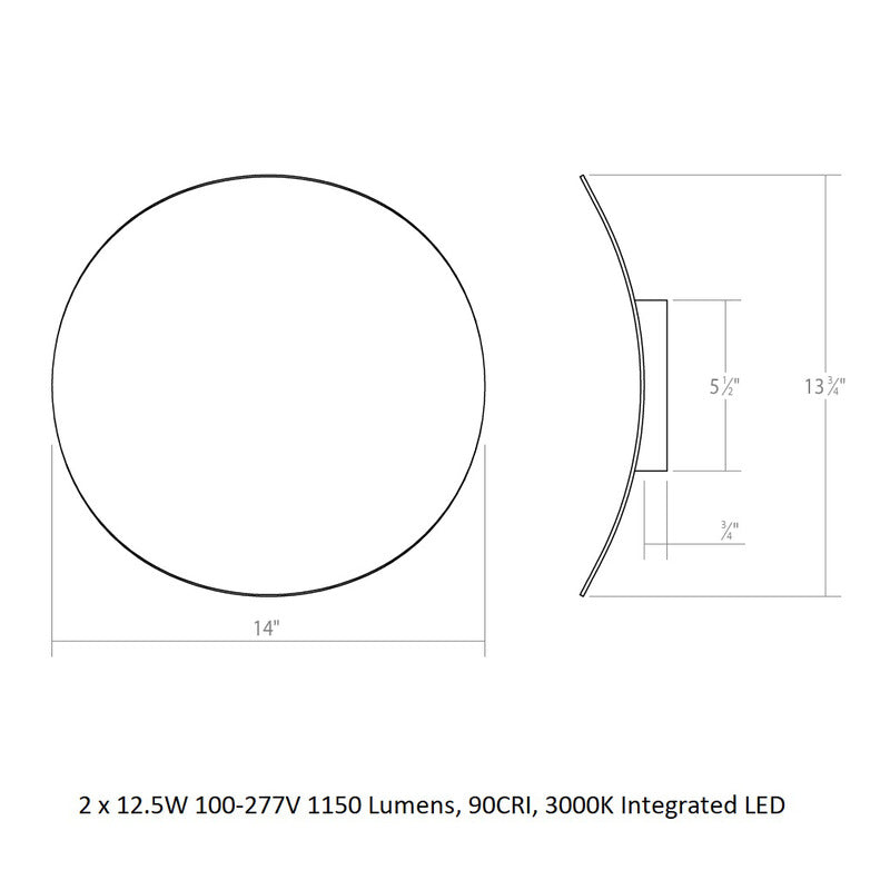 Malibu Discs LED Wall Sconce