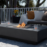 Elementi Plus - Cannes Rectangular Concrete Fire Pit Table - OFG416DG