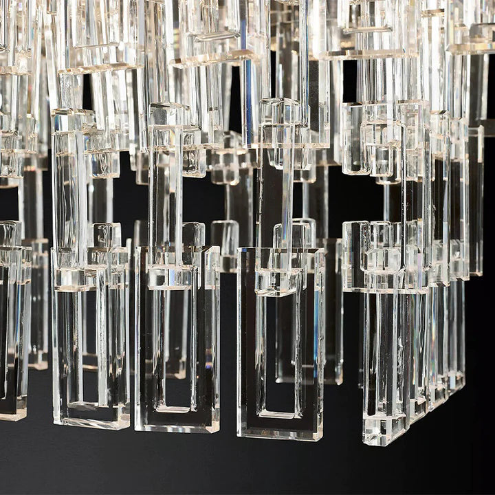 Radok 4 Tier Crystal Rectangular Chandelier 72"