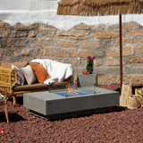 Elementi Plus - Monte Carlo Rectangular Concrete Fire Pit Table - OFG416LG